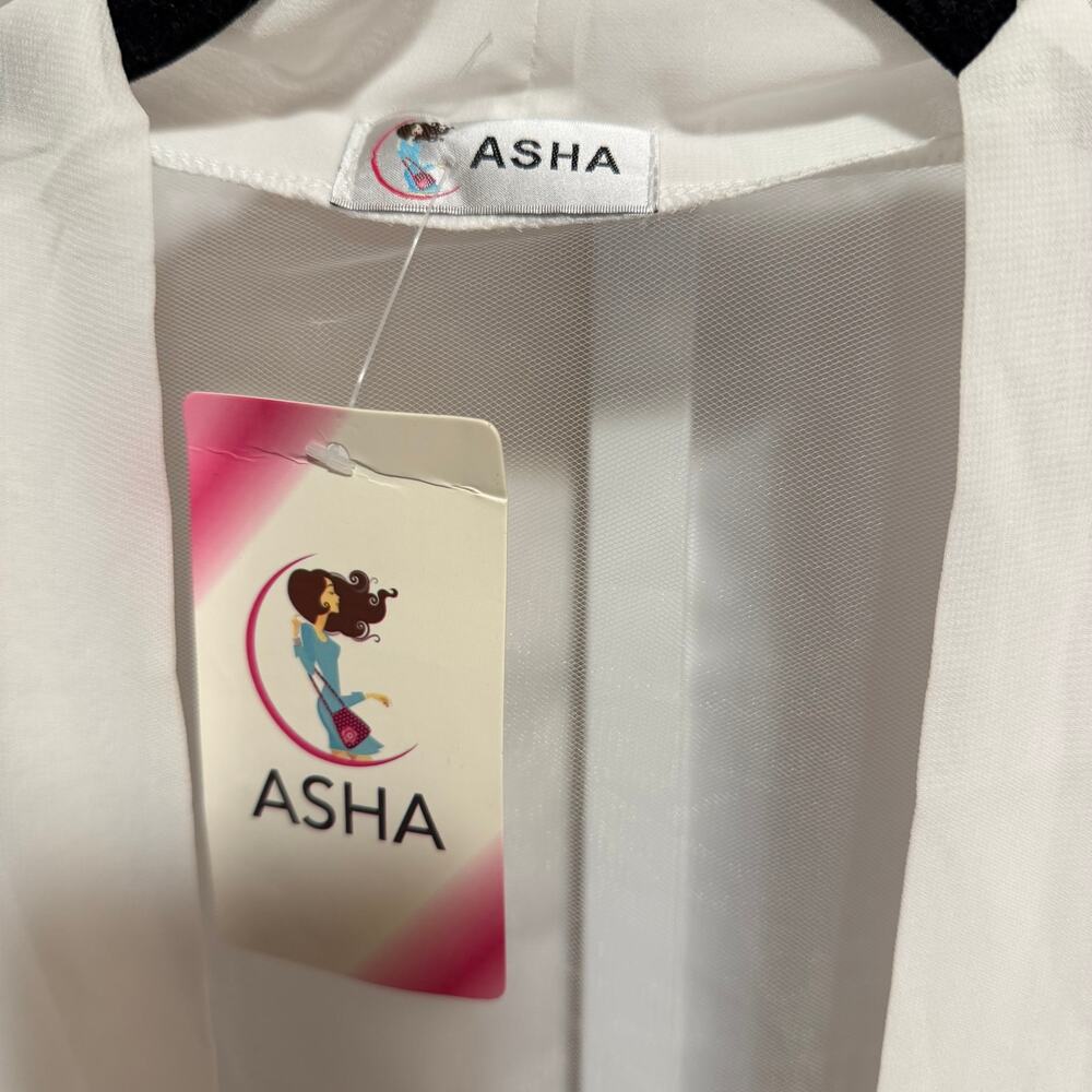 NWT ASHA Sheer Embroidered Floral Kimono Cardigan One Size Lightweight Duster - Picture 4 of 9